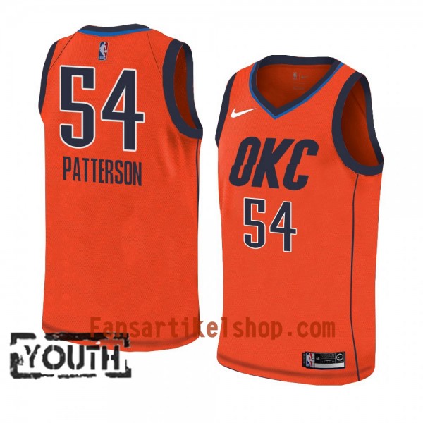 Oklahoma City Thunder Trikot Patrick Patterson 54 2018-19 Nike Orange Swingman - Kinder